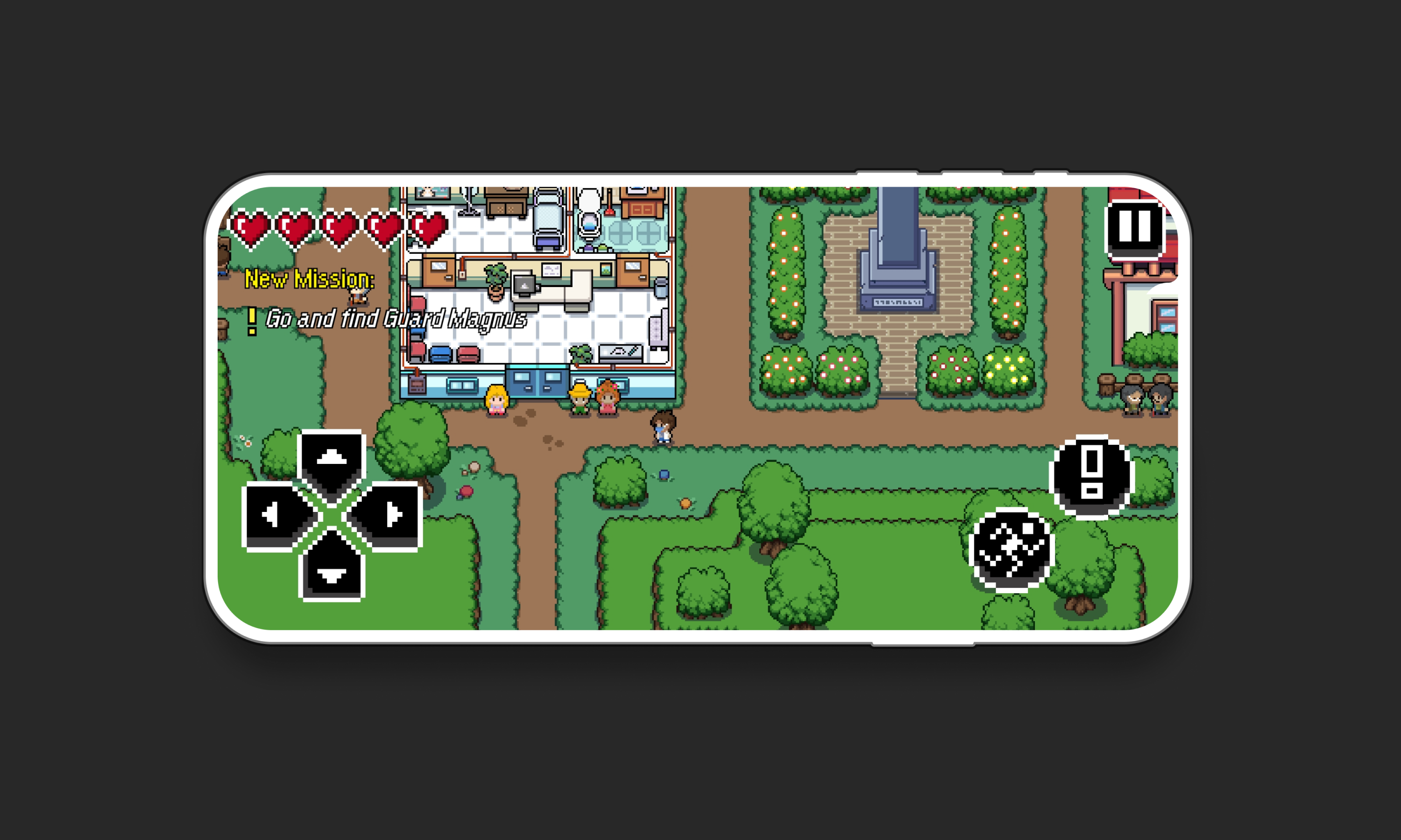 Dr. Abels Adventures UI in a phone mockup